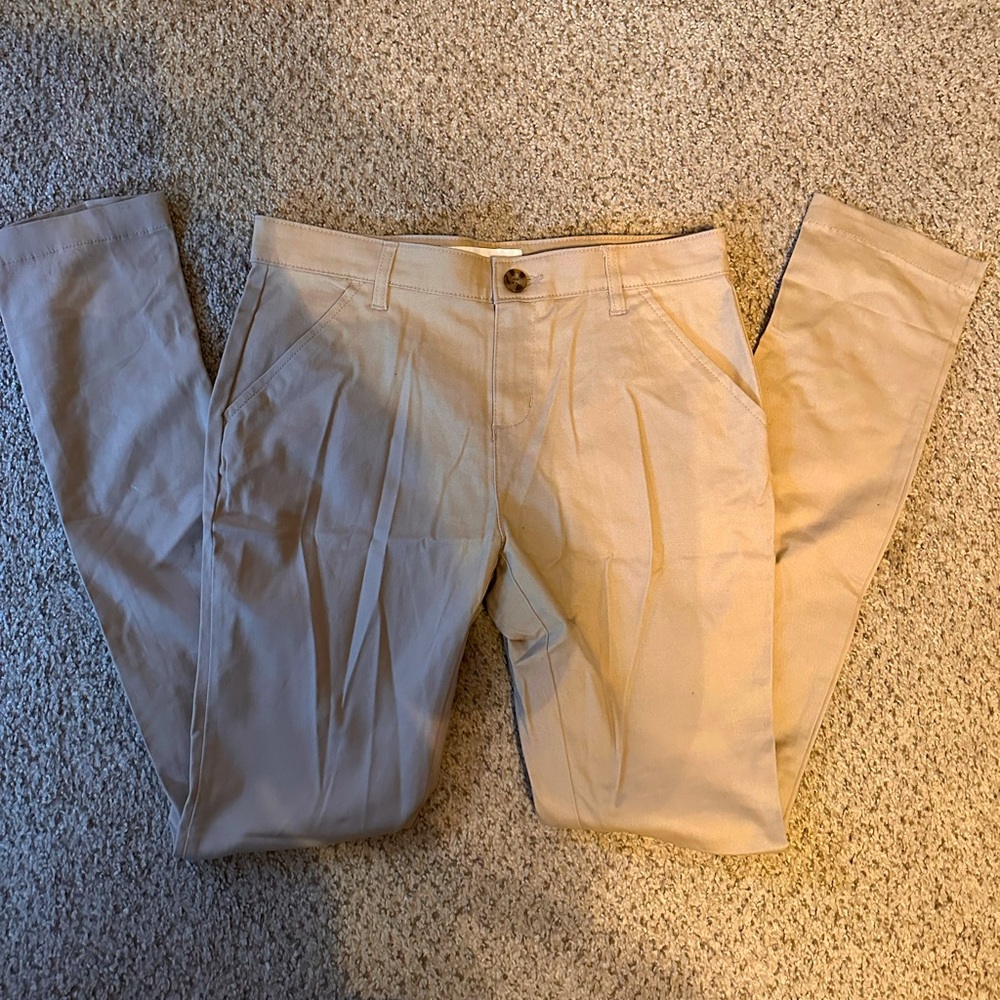 Khaki skinny pants from Old Navy